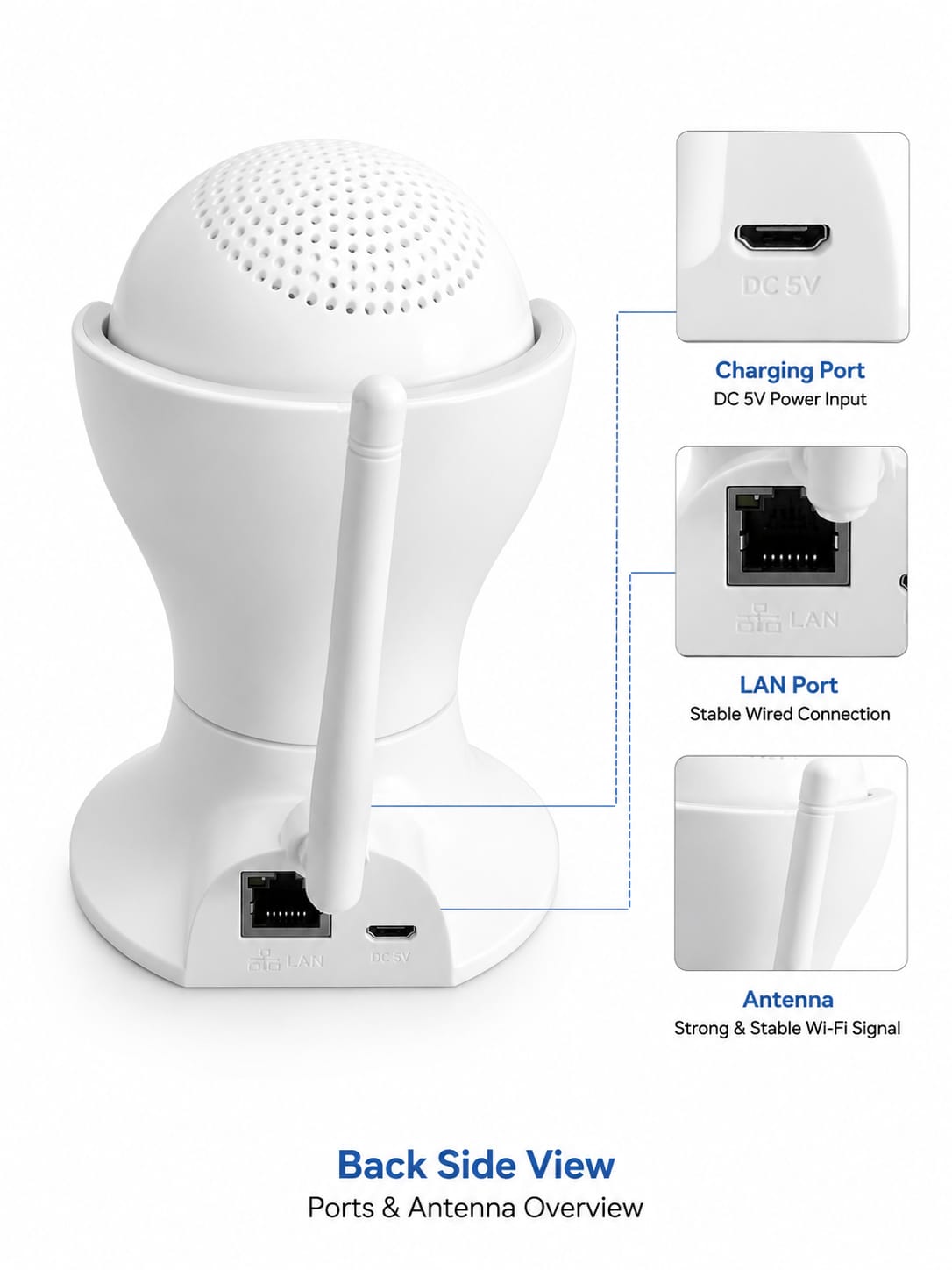 360° HD Wi-Fi Security Camera – Smart Home Monitoring Camera with Motion Detection & Two-Way Audio